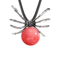 Cherry Quartz 16MM Ball Antique Silver Spider Pendant (47x40mm) Keychain