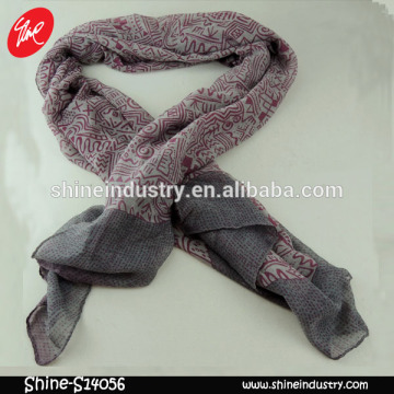 Latest ladies fashion classic printing folk style scarf