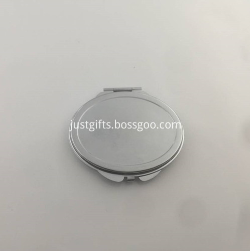 Promotional Silver Aluminium Compact Mirror