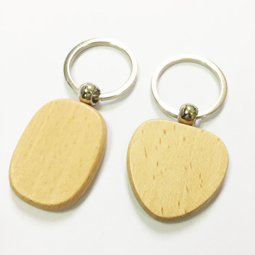 Keychain in legno inciso personalizzato con logo