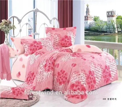 100% Cotton Printed Wedding Luxury Bedding Set