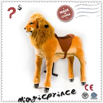 Lovely toy!!!rocking lion on playground, toy horse, kids and adults play with lion toy