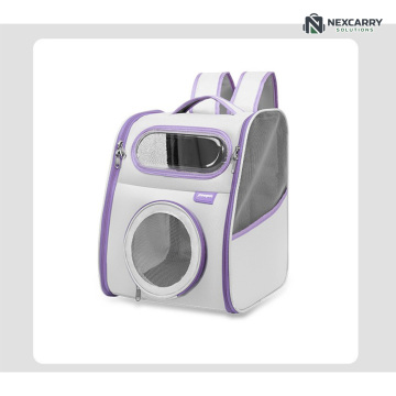 Portador de mochila para mascotas al aire libre plegable con doble ventilación