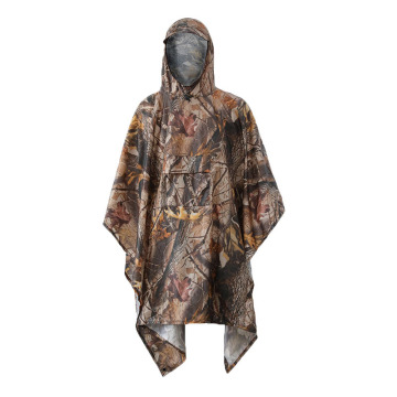 Wholesale Camo Rain Poncho: Waterproof Hooded Raincoat for Men and Women