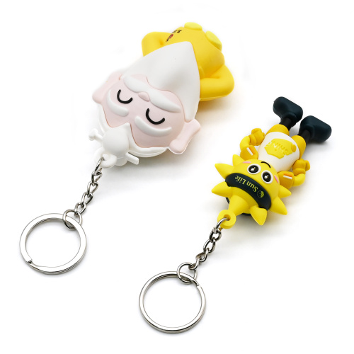 Soft Pvc Cartoon Keychains for Backpack Pendant