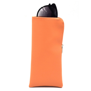 Stock Zipper Leather Glasses Case Sunglasses Bag