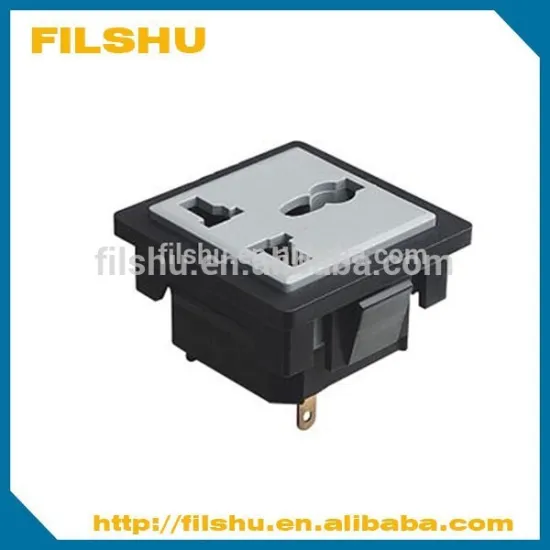 British 3 pin outlet/ uk electrical socket/European Cassette receptacle