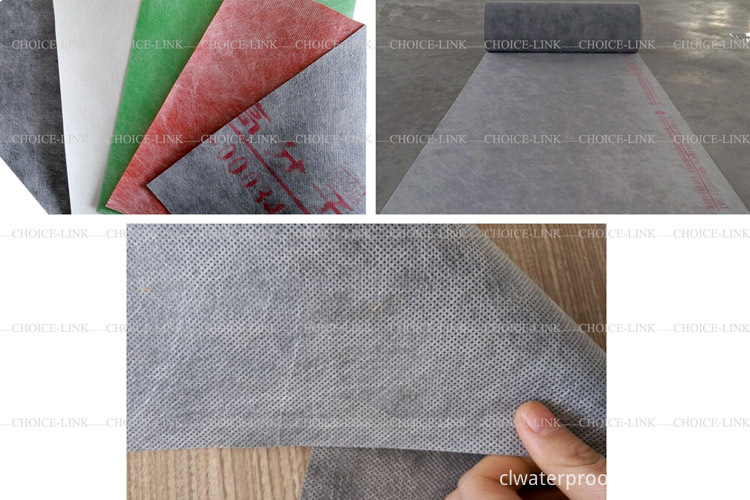 0.7mm PE bathroom waterproof memebrane with PP nonwoven