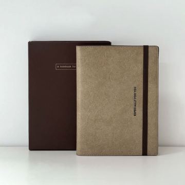 Crumpled Pu Leather A5 A6 A7 Notebook Cover with Elastic Band Closure