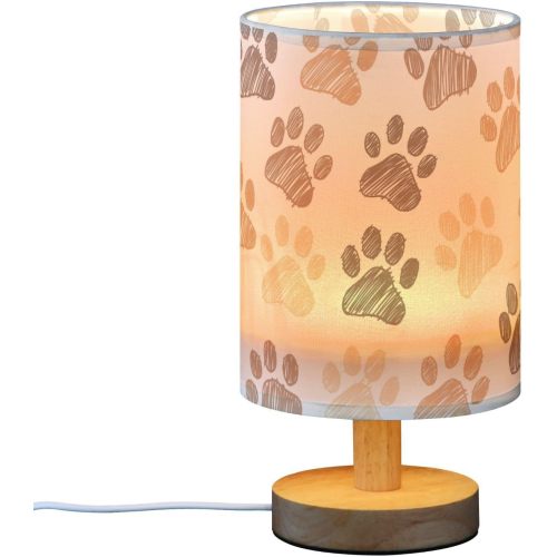 Wood Base Bedside Lamp With Linen Shade
