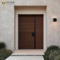 Modern Architectural Wood Pivot Entry Door with Concealed Center Hung System | JBDHOME