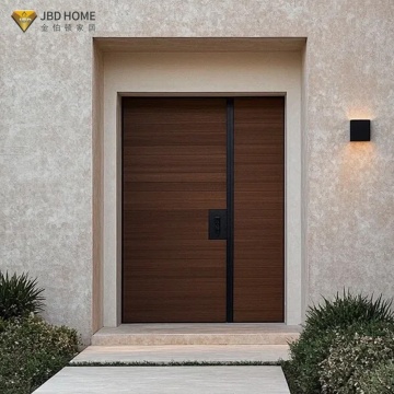 Modern Architectural Wood Pivot Entry Door with Concealed Center Hung System | JBDHOME