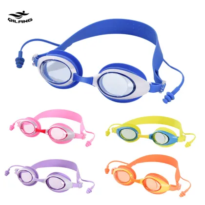 New Children's Waterproof Anti-Fog Swimming Goggles with Silicone Fashion Design