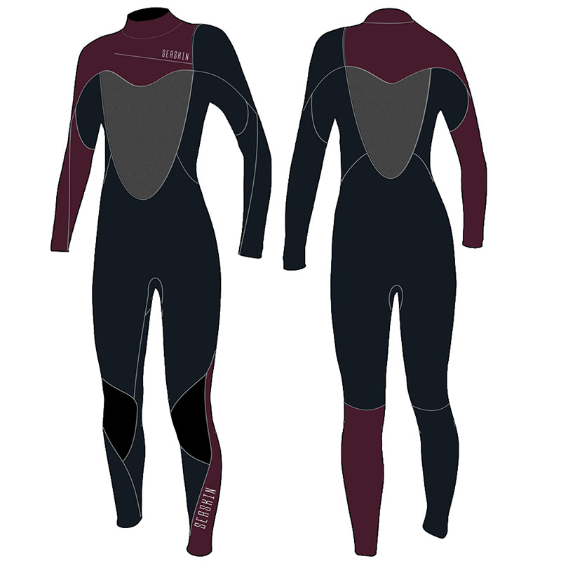 Seaskin 3/2mm Neoprene Womens Chest Zip Surfing Fullsuit