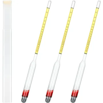 Alcohol Meter: Accurate 0-200 Proof and 0-100 Tralle Alcohol Tester with Hydrometer for Glass Alcohol Measurement