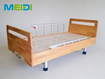 Hot Sale Solid Wood Hospital Bed with 5-Position Rails