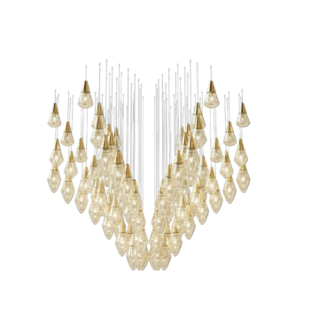 Modern luxury big custom hall crystal led chandeliers