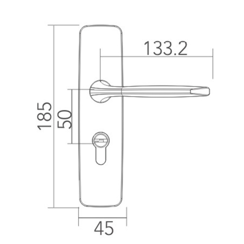 Tecnología moderna de cerradura de puerta silenciosa