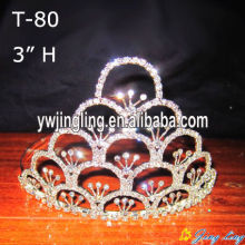 3" tiaras de cristal rosa por mayor