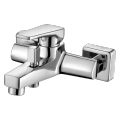 Single lever bath mixer for exposed