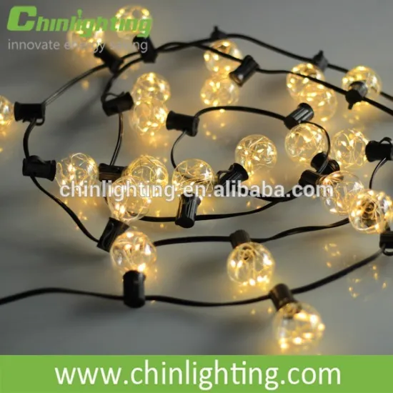 warm white led cooper wire string light e12 e14 g40 led string light hoilday decoration ETL adapter