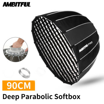 AMBITFUL P90 90CM 16 Rods Deep Parabolic Softbox with Elinchrom Mount