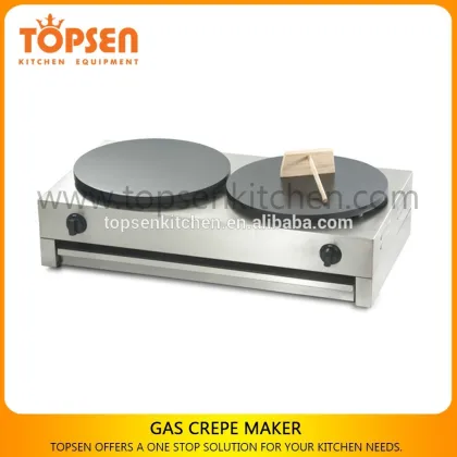 Single Plate Gas Crepe Maker/Crepe Maker Price/Double Plate TOPSEN Gas Crepe Maker
