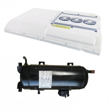 24V Electric Mini School Bus AC Unit - RGFROST Split Rooftop R407c with 1-Year Warranty