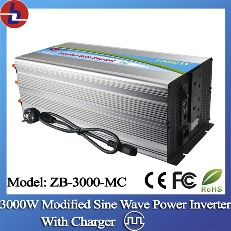 3000W 48V DC to 110V/220V AC Modified Sine Wave Power Inverter with Charger