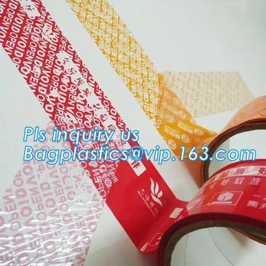 VOID OPEN tamper evident security tape, Tamper Evident 2 Mil Security Tape, VOID / OPEN Message when tampered, Tamper Evident Se