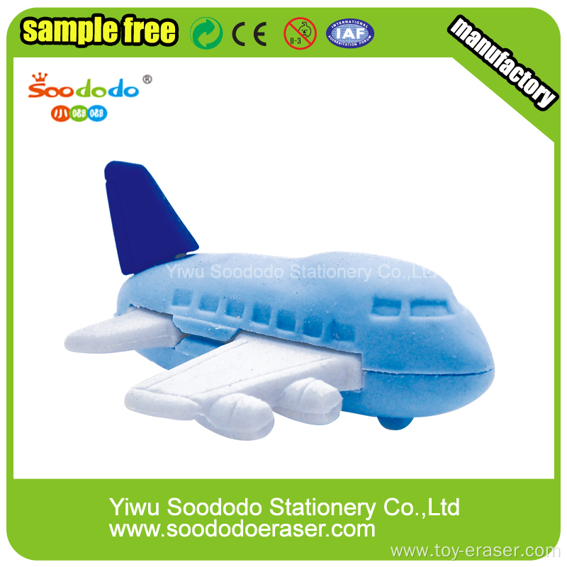 Plane  Eraser design stationery ,different types of erasers