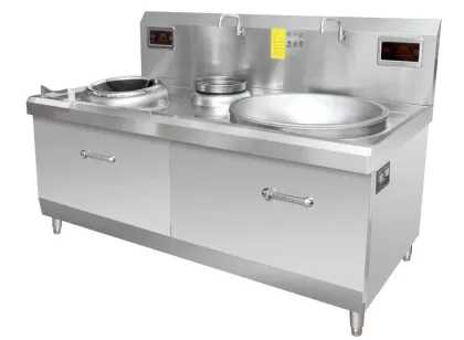 Commercial Induction Cooker Electromagnetic Double-Head Double-Tailed Fry Furnace