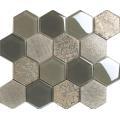 Marble Glass Mixed Hexagon Mosaic Tile