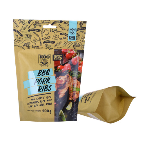 100% Biodegradable Embalaje impreso personalizado Bolsas de bolsa de pie para alimentos para alimentos