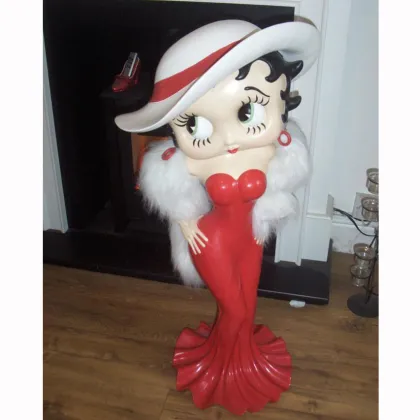 Home garden decor resin betty boop anime girl statue