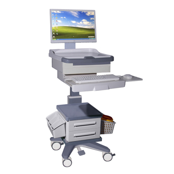 Mobile hospital ward cart medical workstation trolley