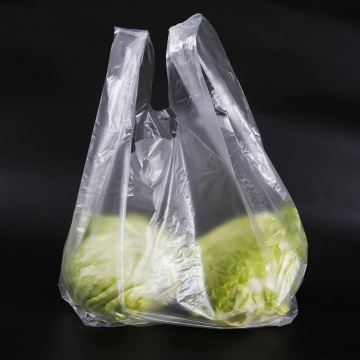 Custom Biodegradable plastic hdpe shopping grocery t-shirt bag