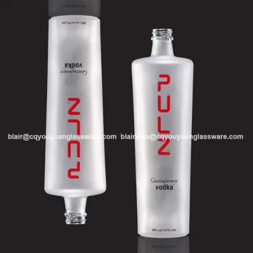 Unique Bottom Design for LED Light 750ML Flint Glass Vodka Bottle Different Sizes Vodka Bottles