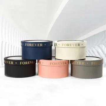 Dried Flower Packaging Round Rose Box with Window