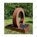 Corten Steel Garden Water Features Column Fountain