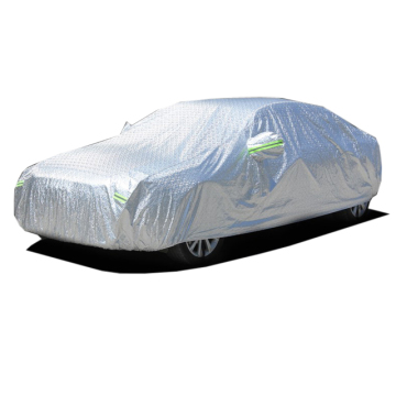 Hitze reflektierende Aluminiumfolienwagenabdeckung mit Reißverschlusstür für Autozubehör