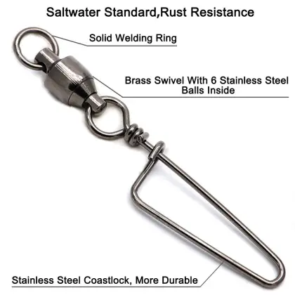 Copper Barrel Bulk Fishing Swivels Ball Bearing XUHANG SW001