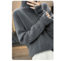 Loose casual all-wool knitwear for women