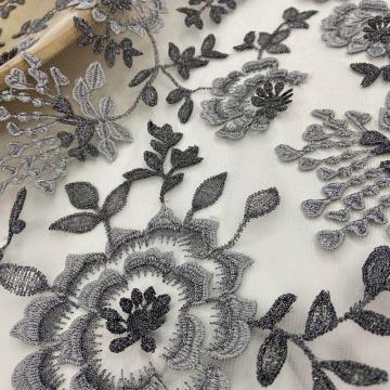 3D Modest Popular Lurex Thread Inflorescence Embroidery