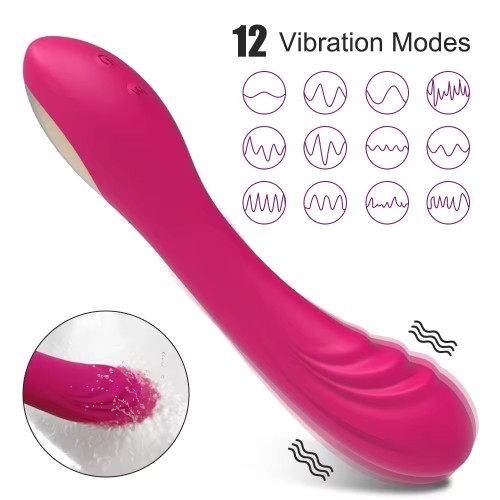 Vibrador de ponto G recarregável com estimulador de clitóris