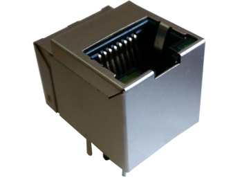 10 / 100M Base PCB Mounting , 180 Degree IEEE RJ45 Connecto