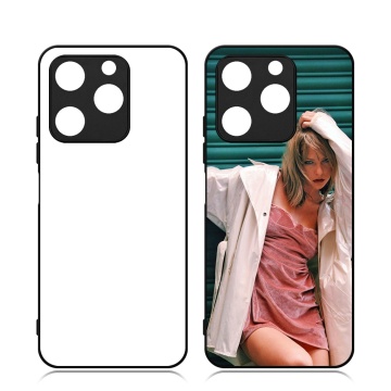 White TPU + PC Aluminum Sheet DIY 2D Sublimation Phone Case for Itel Vision 1 Pro A70 4G RS4 A50C/A06