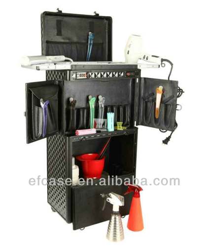 HOT SALE,PROFESSIONAL LARGE HAIRDRESSING BEAUTY TROLLEY CASE WITH WHEELS