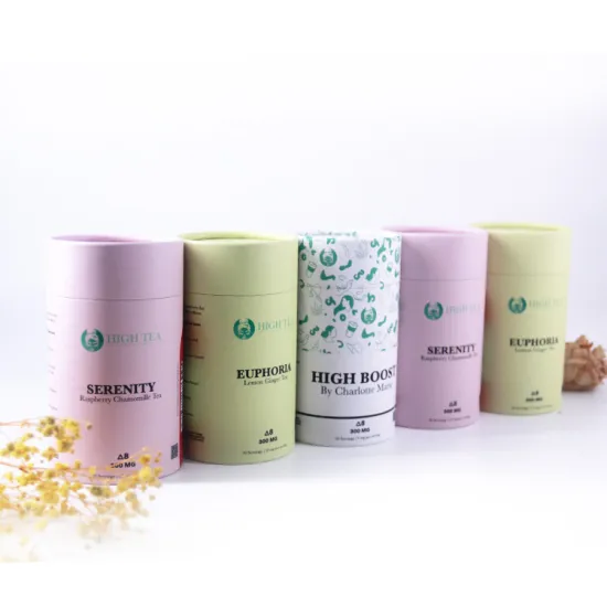 Color printing paper tube tea packaging round box