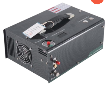 Yibang 250W Auto Shut-off Piston Air Compressor - 300 Bar 4500 PSI 30 MPA 12V/220V Portable Oil-Free